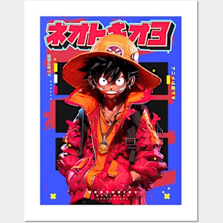 LITTLE BROTHER MONKEY D LUFFY | One Piece Anime Manga Pop Art Otaku Culture | PROUD OTAKU Posters and Art